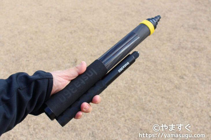 超長い自撮り棒と114cm見えない自撮り棒の比較