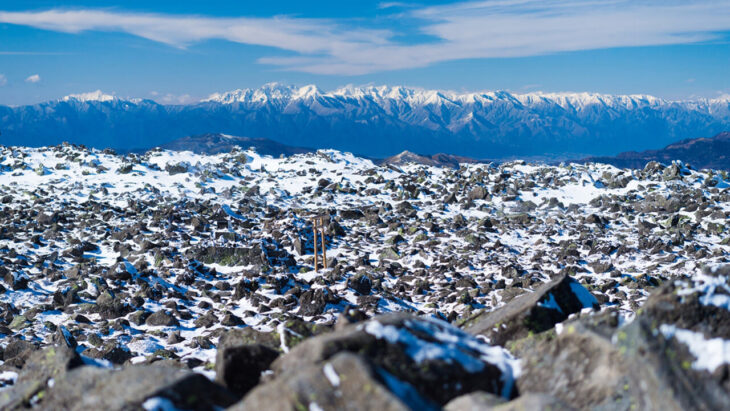 蓼科山の山頂
